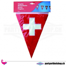 Wimpelfahnenkette Schweiz aus Plastik - wetterfest