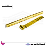 Metallic Luftschlangen breit - 5cm x 20 Mtr. Gold