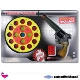 Target Game - Schiessspiel mit Zielscheibe, Colt und Gummi-Munition