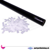 Konfettie Party Popper mit Papierkonfettifüllung - 80cm - Weiss